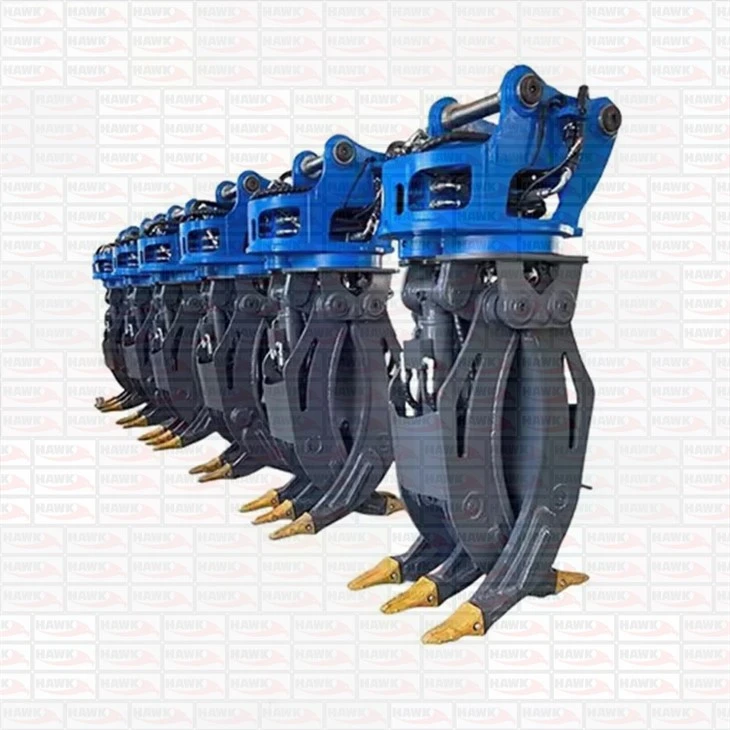 Hydraulic Fixed 2-Way Rock Excavator Grapple